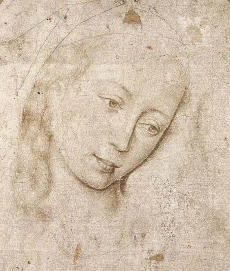 WEYDEN, Rogier van der Head of the Madonna oil painting image